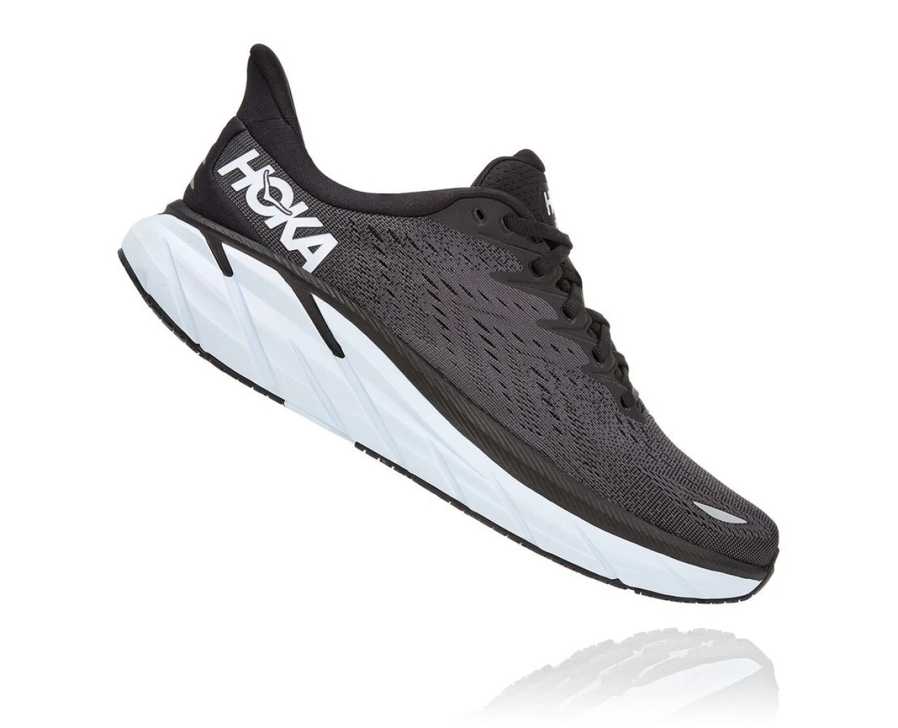 HOKA CLIFTON 8 NOIRE ET BLANCHE Chaussures De Running