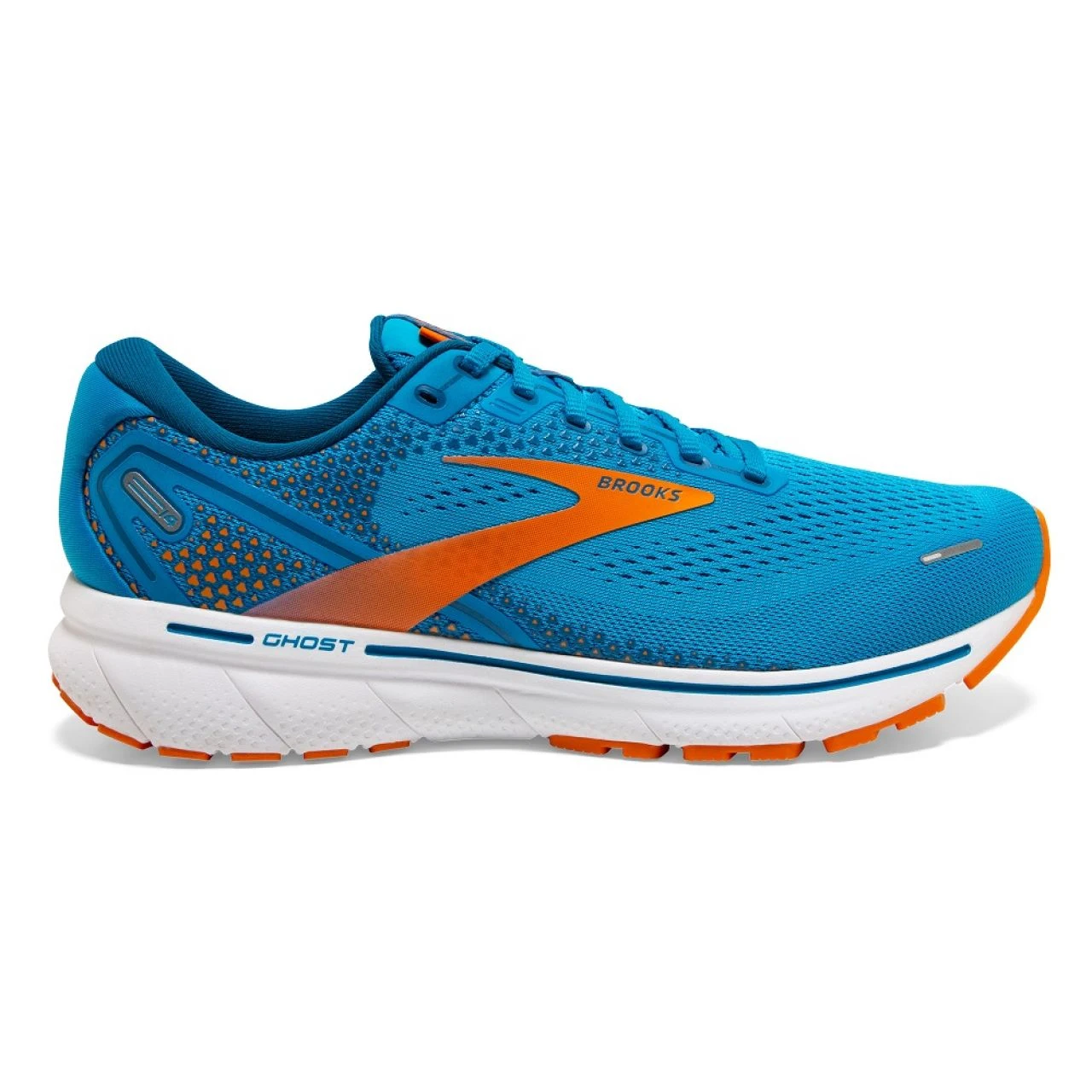 BROOKS GHOST 14 VIVID BLUE ET ORANGE Chaussures De Running 4 BROOKS GHOST 14 VIVID BLUE ET ORANGE Chaussures De Running â Image 2