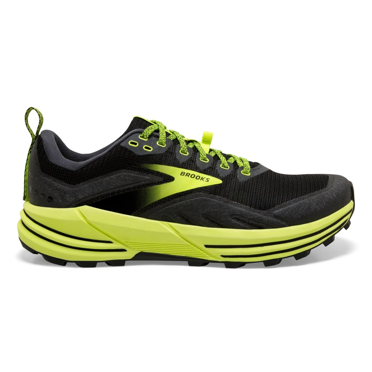 BROOKS CASCADIA 16 NOIRE ET JAUNE Chaussures De Trail 4 BROOKS CASCADIA 16 NOIRE ET JAUNE Chaussures De Trail â Image 2