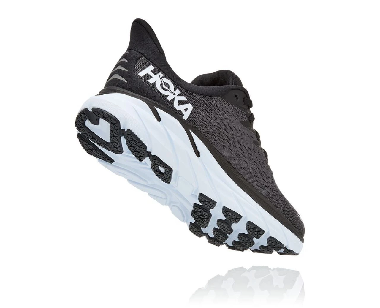 HOKA CLIFTON 8 NOIRE ET BLANCHE Chaussures De Running – Image 2