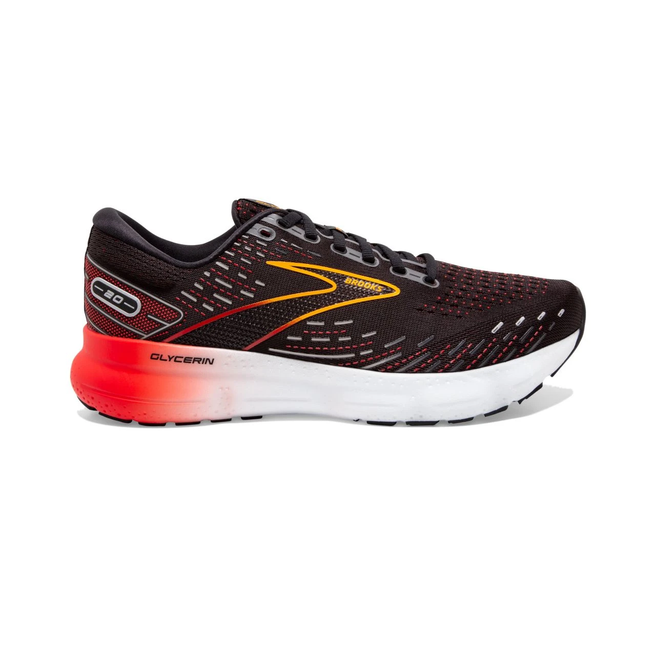 BROOKS GLYCERIN 20 NOIRE ET ROUGE Chaussures De Running – Image 2