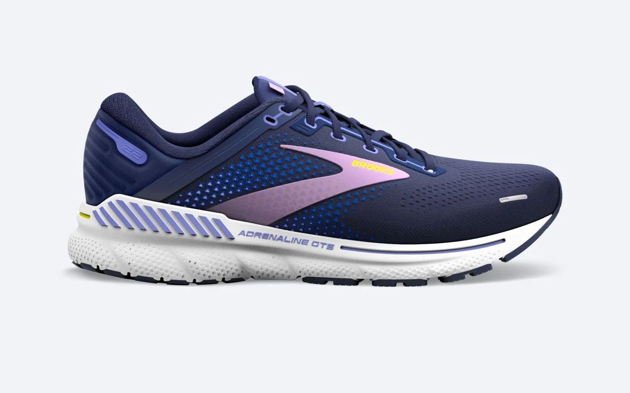 BROOKS ADRENALINE GTS 22 PEACOT ET BLUE IRIS Chaussures De Running Brooks – Image 2