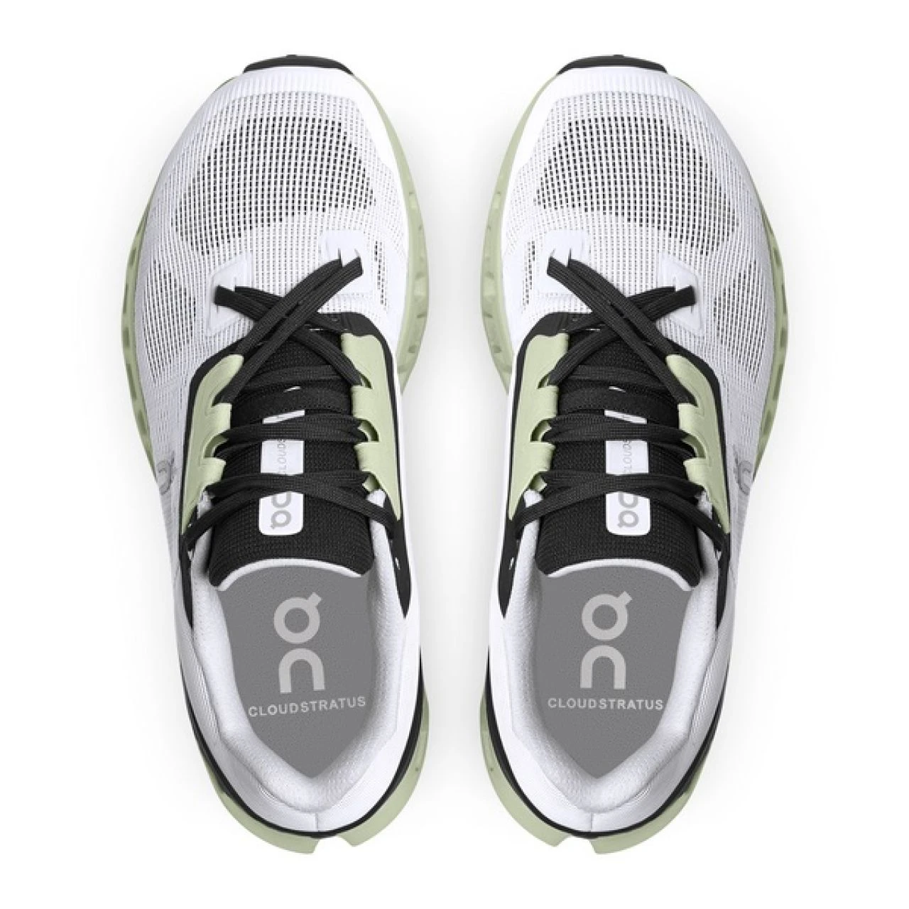 ON RUNNING CLOUD STRATUS WHITE ET BLACK Chaussures De Running – Image 3