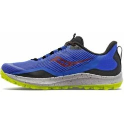 SAUCONY PEREGRINE 12 BLUE RAZZLE Chaussures De Trail Saucony -Hoka Soldes Boutique 6 25039 27 SAUCONY PEREGRINE 12 BLUE RAZZLE Chaussures de trail saucony
